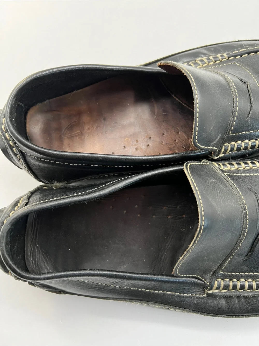 Clarks Leather Penny Loafer Driving Mocs